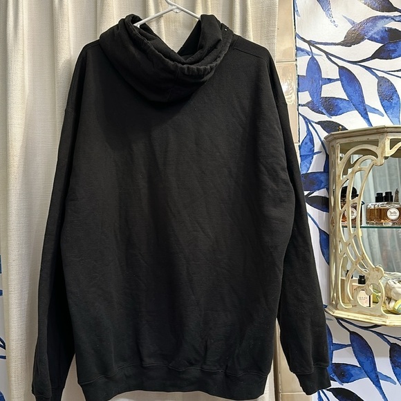 Men’s Tultex Black Yellowstone Cotton & Polyester Hooded Sweatshirt Size XL - Picture 5 of 7